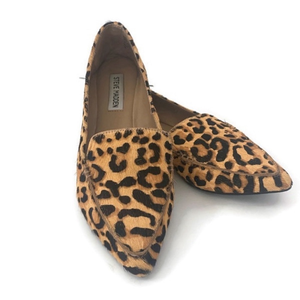 Steve Madden leopard loafers size 8W